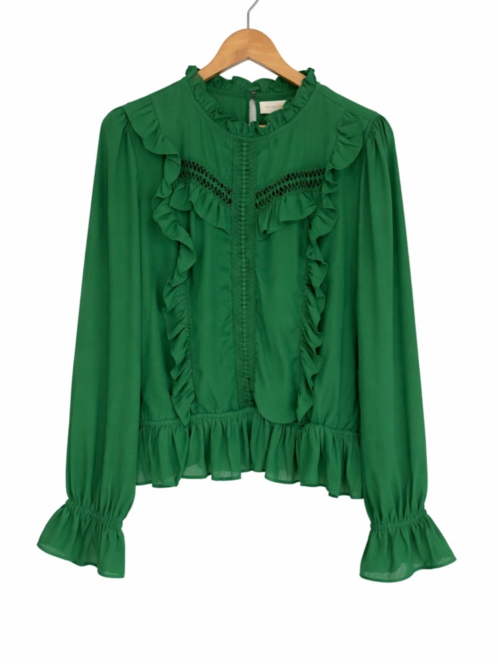 Happy Nature by Kate Hudson Green Ruffle Blouse | Size XL 💚 - Picture 3 of 12
